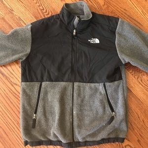 Boys XL grey and black north face